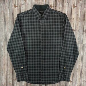 Rag & Bone slim fit plaid shirt size M color check black NWOT